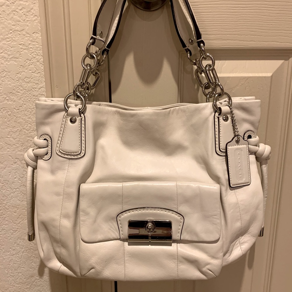 Coach Kristin Bag White Leather Satchel 14758